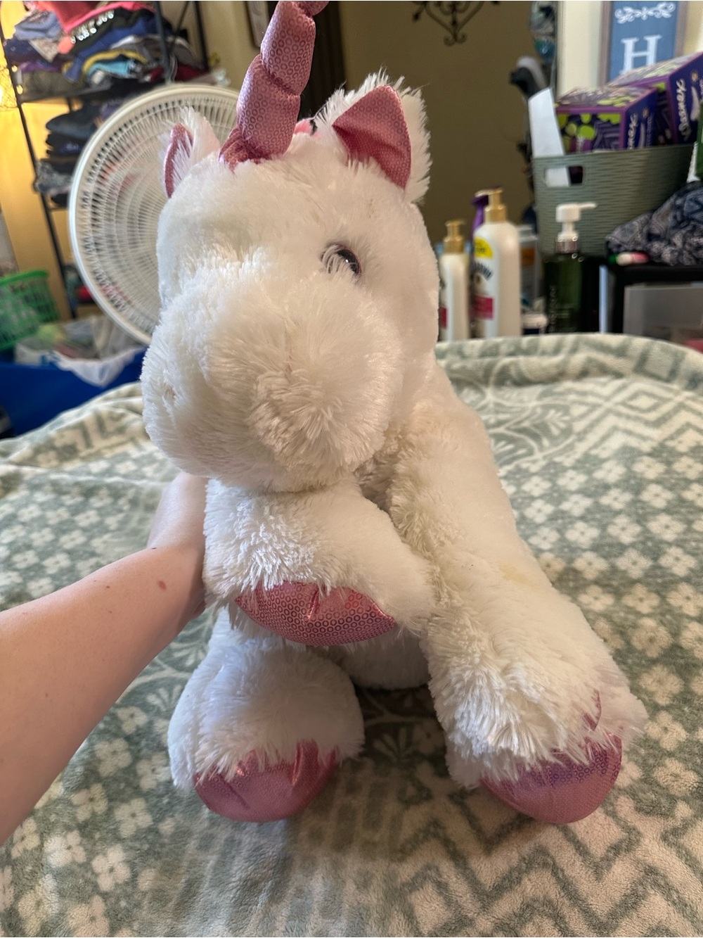 Kellytoy Plush White and Pink Unicorn Stuffed Animal - Kids Toy